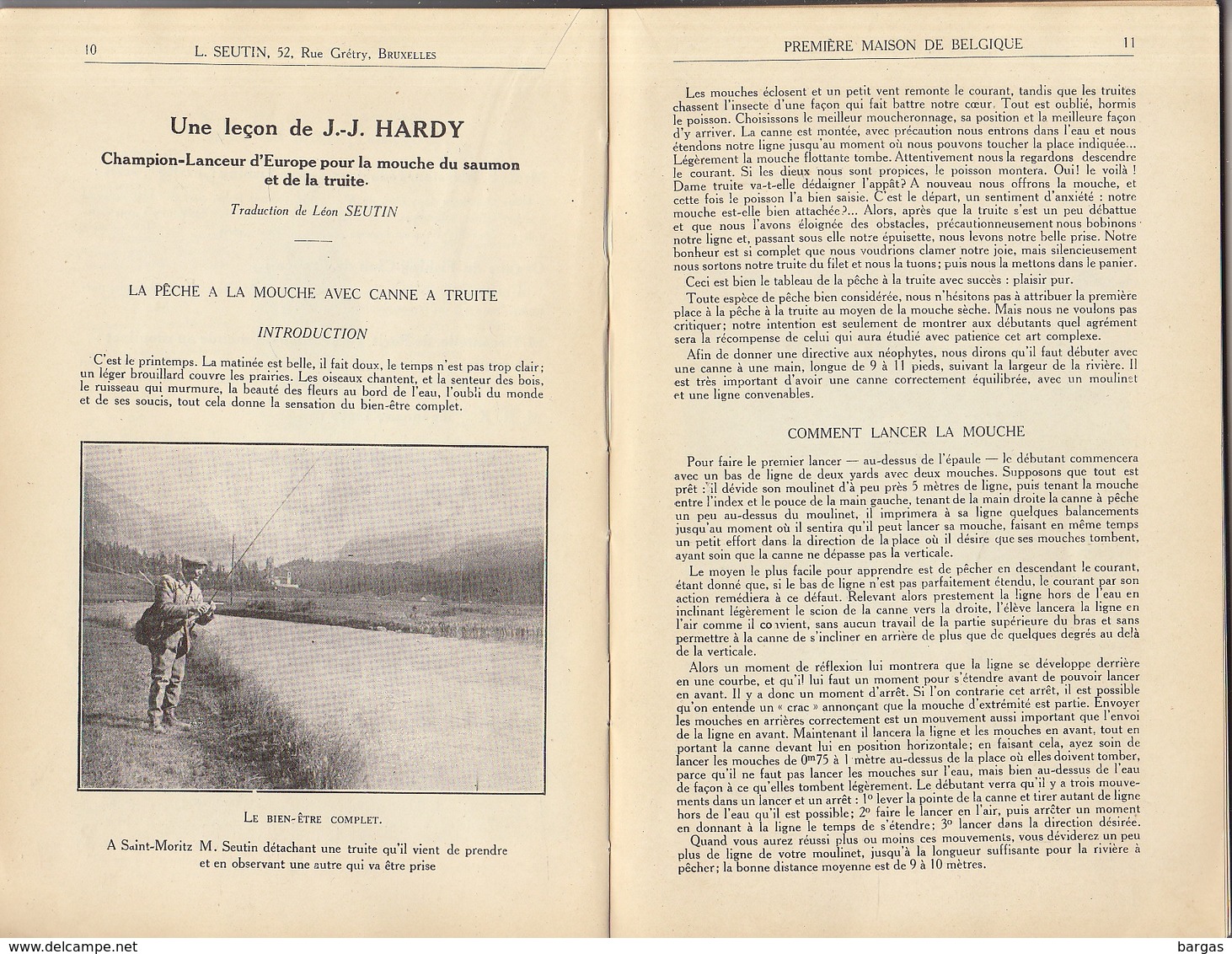 Rare Livre Catalogue De Pêche Léon Seutin Bruxelles Mouche Lancer Moulinet Canne Truite Saumon - 1901-1940