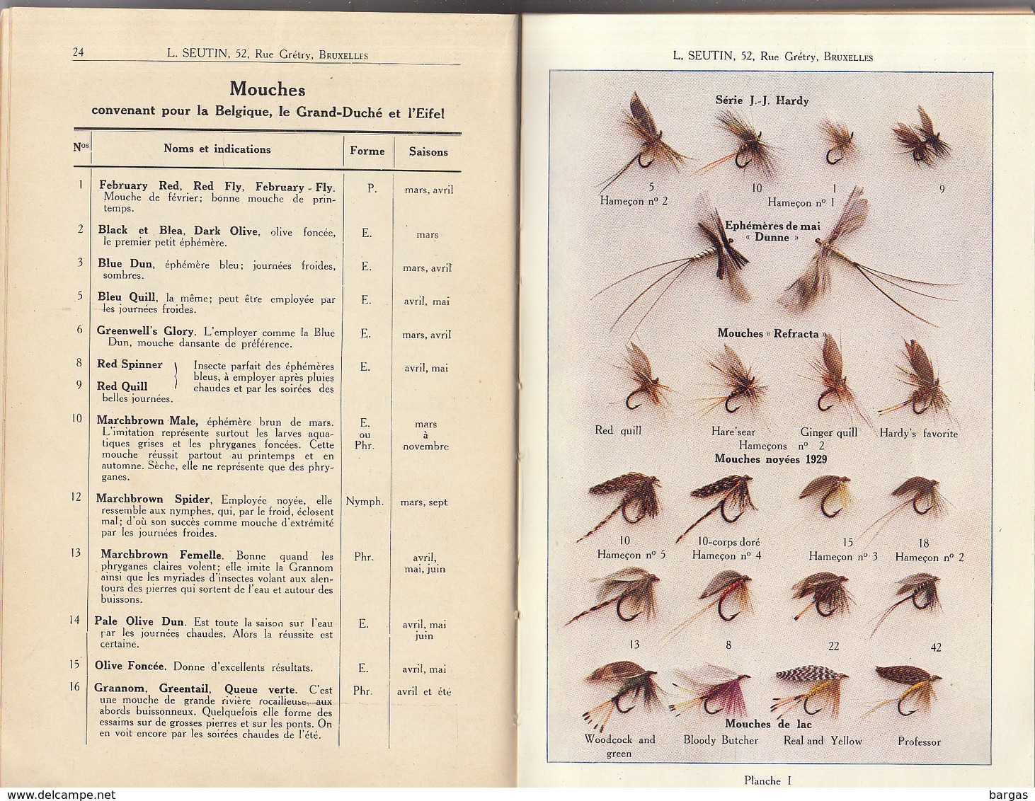 Rare Livre Catalogue De Pêche Léon Seutin Bruxelles Mouche Lancer Moulinet Canne Truite Saumon - 1901-1940