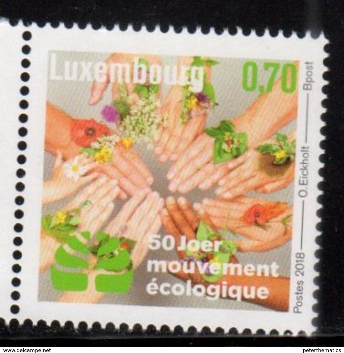 LUXEMBOURG, 2018, MNH, ECOLOGY MOVEMENT, ENVIRONMENT , 1v - Environment & Climate Protection