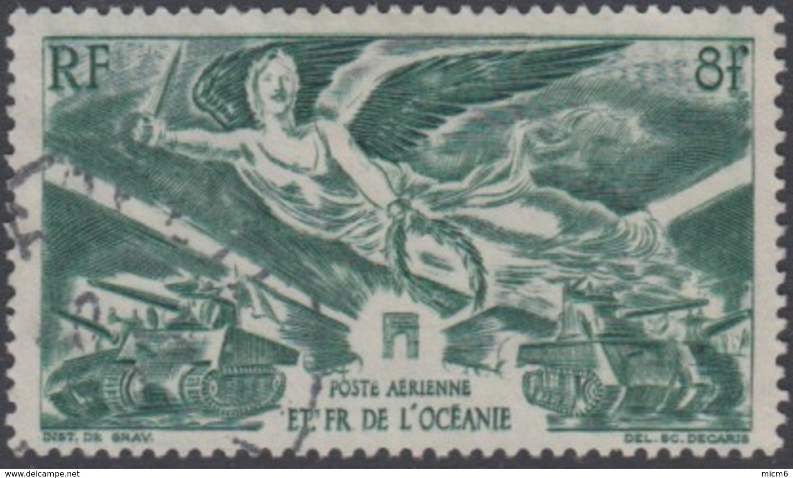 Océanie 1931-1956 - Poste Aérienne N° 19 (YT) N° 19 (AM) Oblitéré. - Airmail