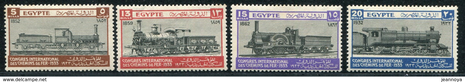 EGYPTE - N° 146 A 149, LOCOMOTIVES - 1ére CHARNIÉRE - TB - Unused Stamps
