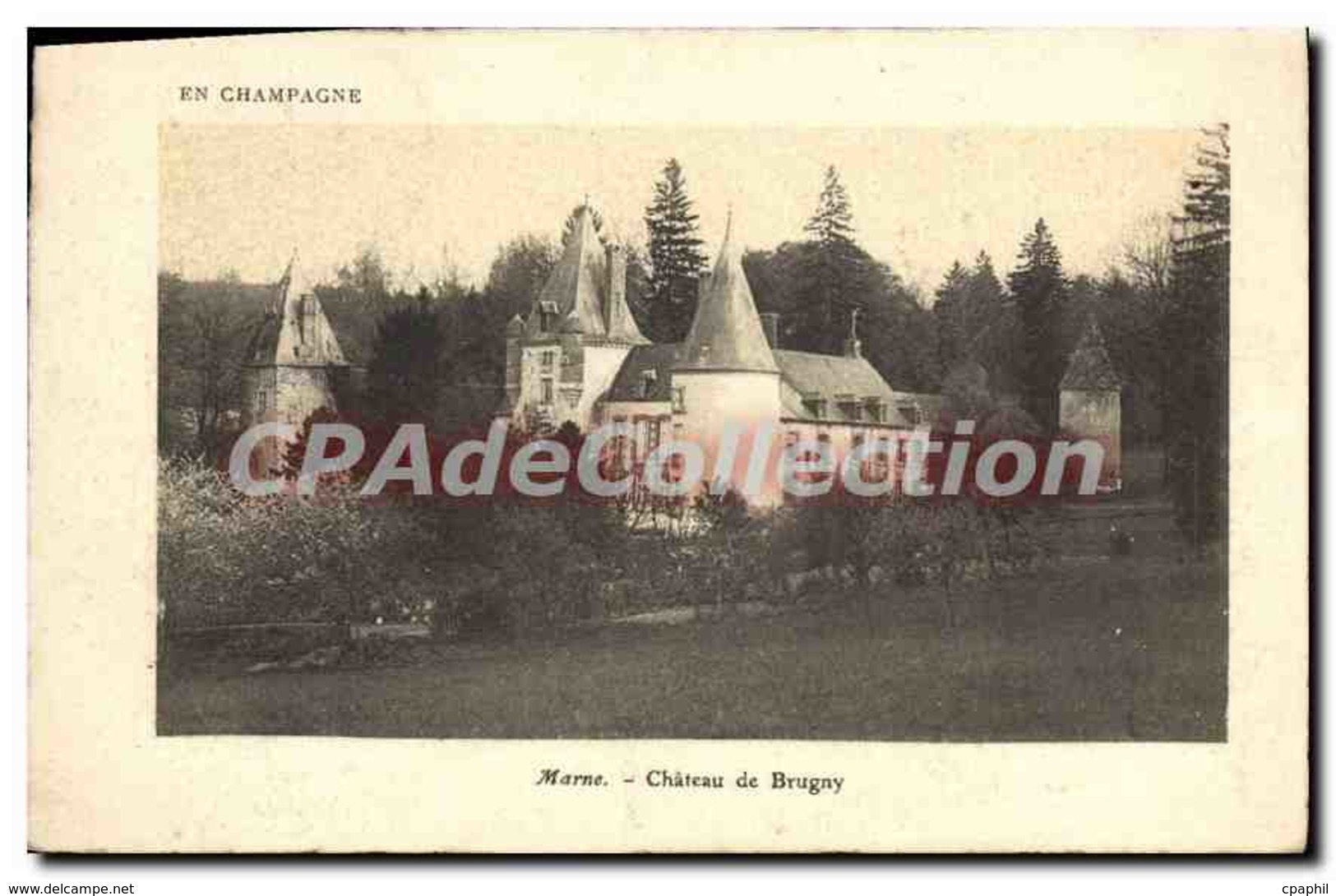 CPA Marne Chateau De Brugny - Other & Unclassified