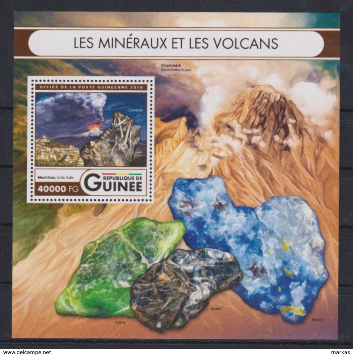 N730. Guinea - MNH - 2016 - Nature - Minerals - Volcanos - Bl. - Altri & Non Classificati