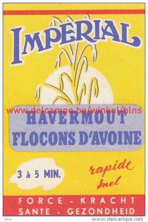 Imperial Havermout Flocons D'avoine - Boites D'allumettes - Etiquettes