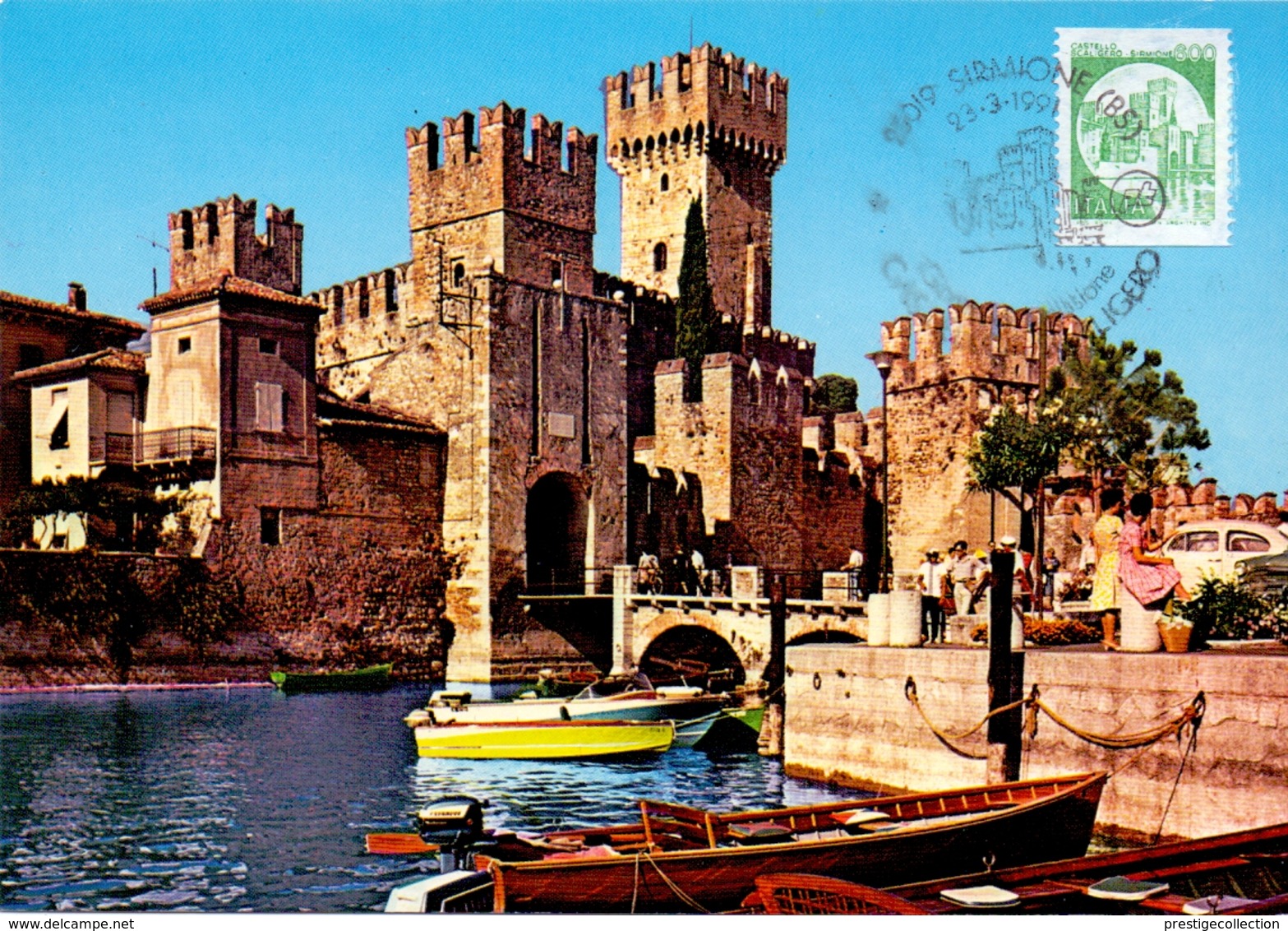 LAGO DI GARDA  SIRMIONE CASTELLO SCALIGEROO  1991 MAXIMUM POST CARD (GENN200260) - Esposizioni Filateliche