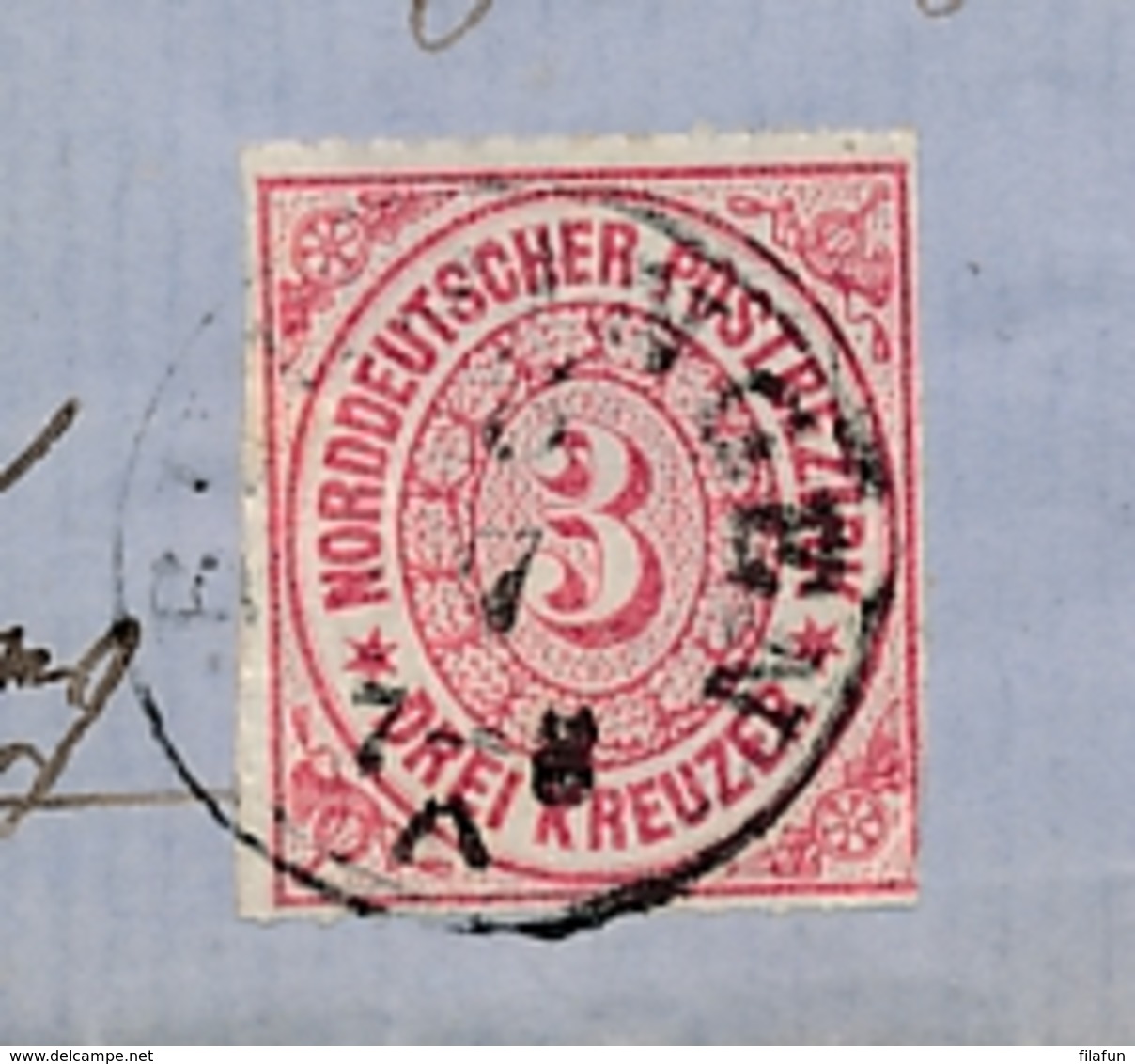 Norddeutscher Bund / NDP - 3 Kr On Complete Folded Letter From Buedingen - Andere & Zonder Classificatie