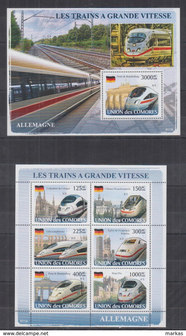 T727. Comores - MNH - 2008 - Transport - Trains - Germany - Other & Unclassified