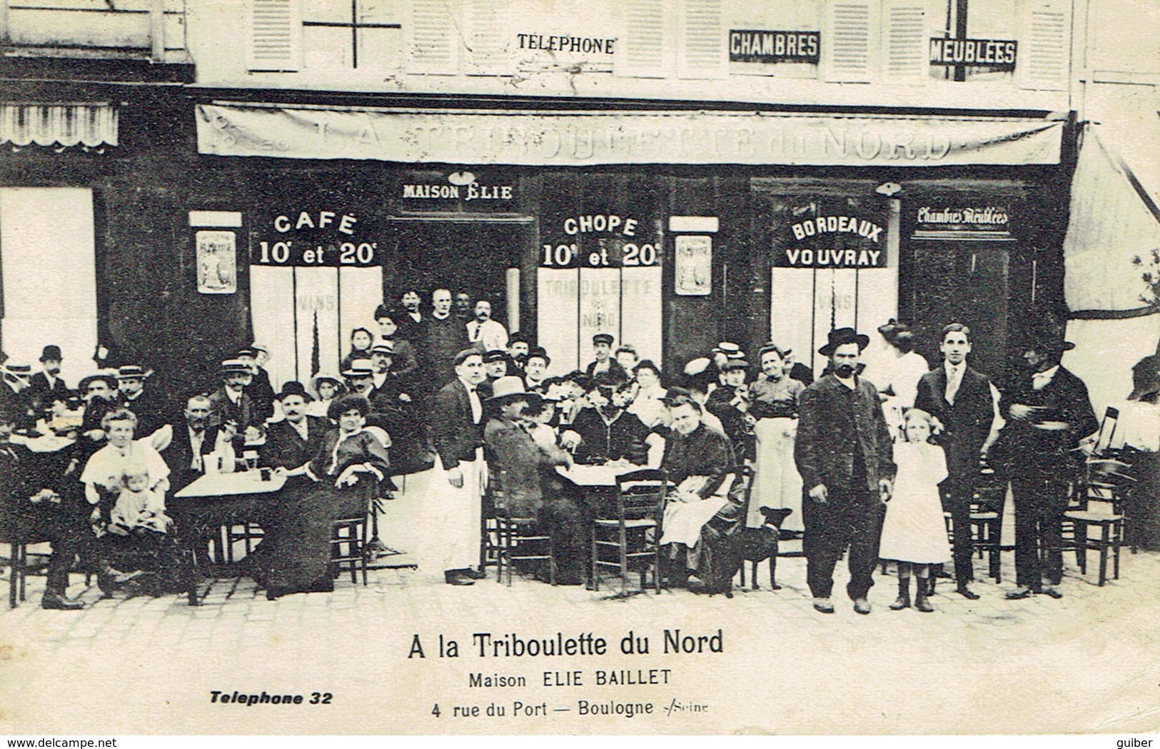 92 Boulogne Sur Seine A La Triboulette Du Nord  Rue Du Port Maison Baillet 1913 - Boulogne Billancourt