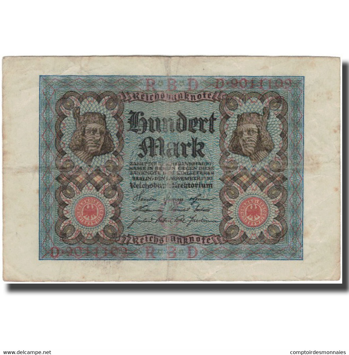 Billet, Allemagne, 100 Mark, KM:69a, TB+ - 100 Mark