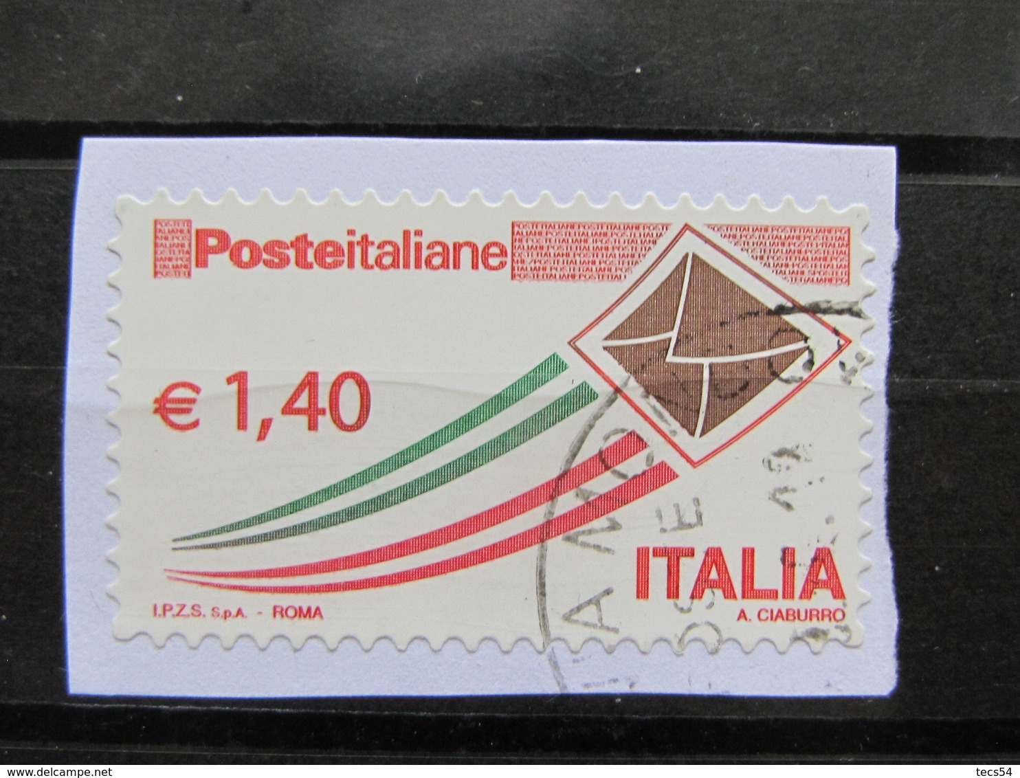 *ITALIA* USATO 2009 - BUSTA CHE VOLA EURO 1,40 - SASSONE 3103 - LUSSO/FIOR DI STAMPA - 2001-10: Usati