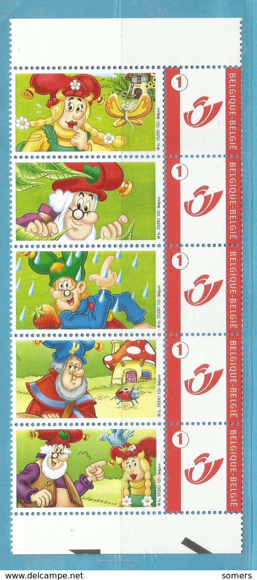 DUOSTAMP BELGIUM 5 ST.- 1ADUO46 ** MNH   LOOK / ZIE SCAN  ** SUPER SALE**  . - Autres & Non Classés