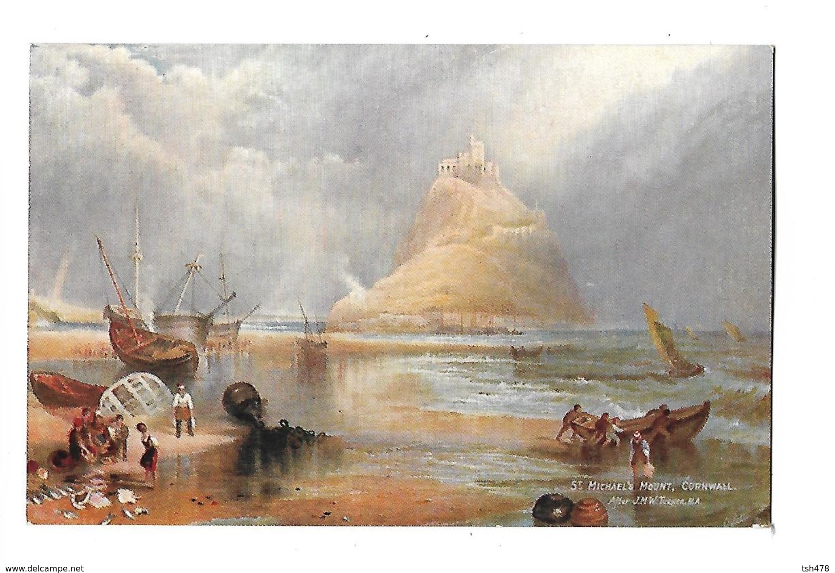 ANGLETERRE---CORNWALL--st-michael's Mount---illustration J.M.W. TURNER--voir 2 Scans - St Michael's Mount