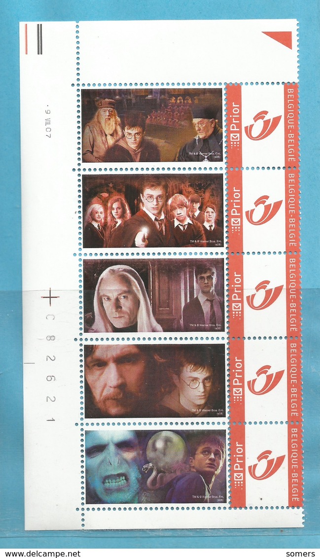 DUOSTAMP BELGIUM 5 ST.- ZX2 ** MNH - HARRY POTTER  LOOK / ZIE SCAN  ** SUPER SALE**  . - Sonstige & Ohne Zuordnung