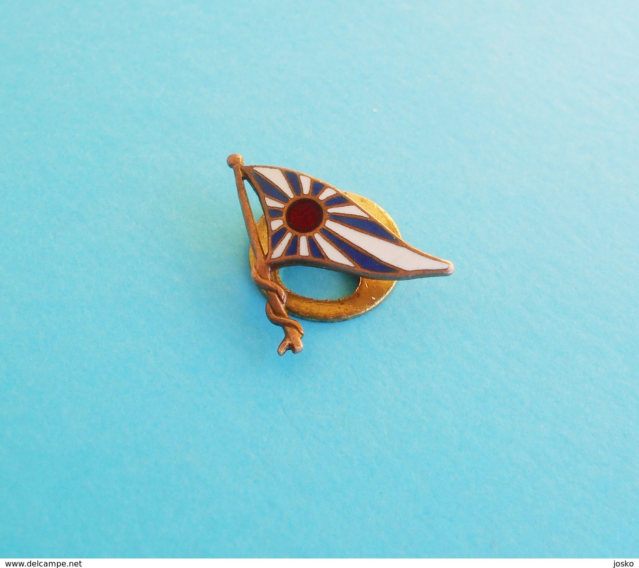 JADRAN SPLIT - Croatia Ex Yugoslavia Water-polo Club Old Enamel Buttonhole Pin * Waterpolo Badge Wasserball Pallanuoto - Water-Polo