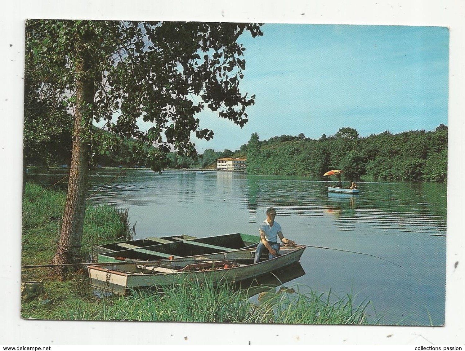 Cp , Sports ,peche , 85 ,CHANTONNAY , Le Lac Du Moulin Neuf ,paradis Des Pêcheurs , Voyagée 1971 - Pesca