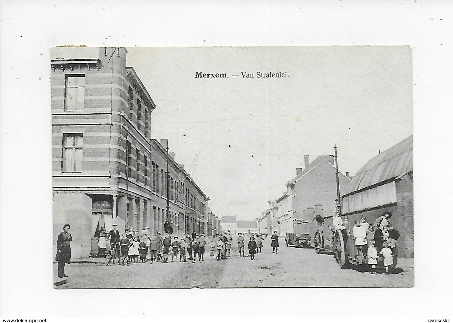 MERKSEM 1920  MERXEM VAN STRALENLEI     MET HEEL WAT VOLK - Antwerpen