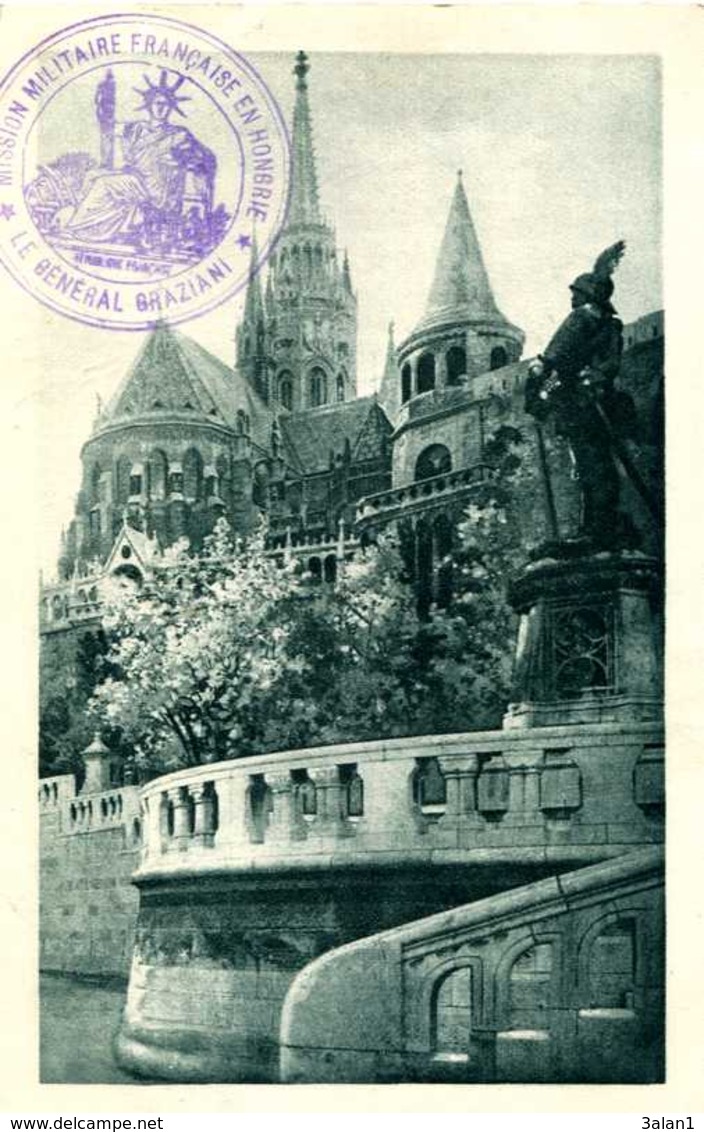 Budapest :cachet Mission Militaire Française En Hongrie  GENERAL GRAZIANI     1 290 - Guerre 1914-18