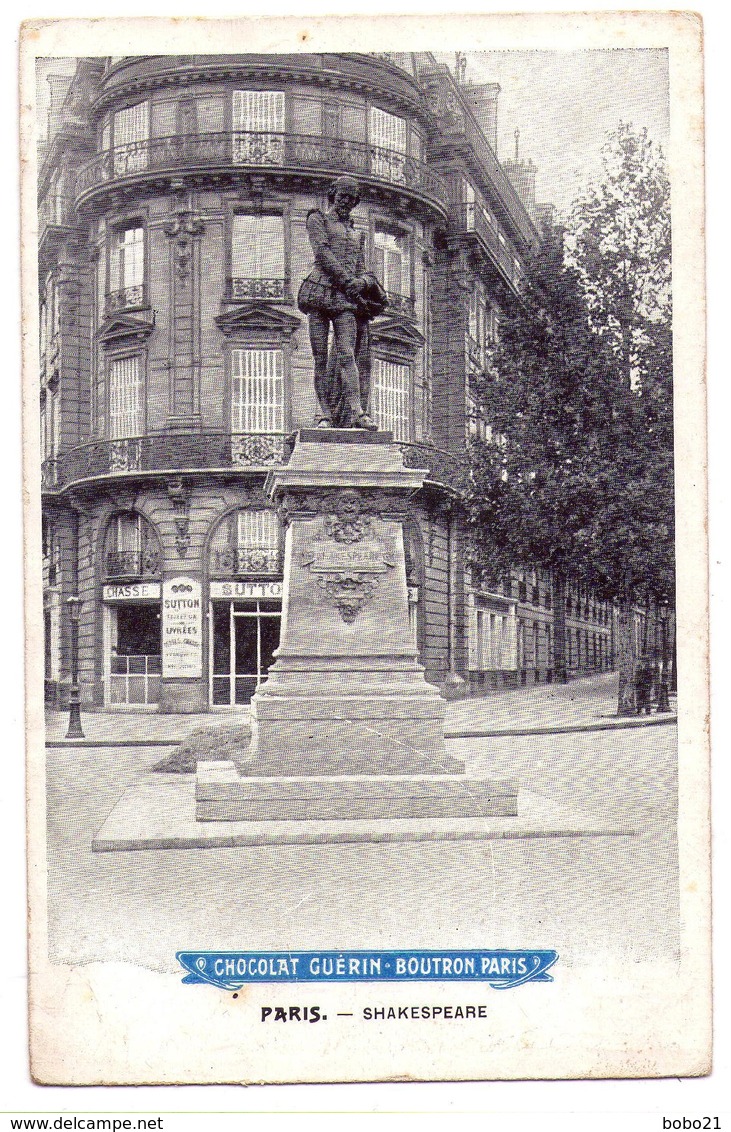 6420 - Paris ( Statues ) - Shakespeare - Pub. " Chocolat Guérin-Boutron " - - Statues