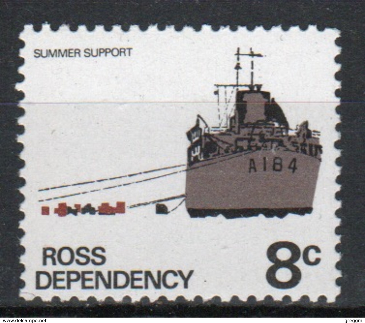 Ross Dependency Single 8c Definitive Stamp From 1972. - Ungebraucht