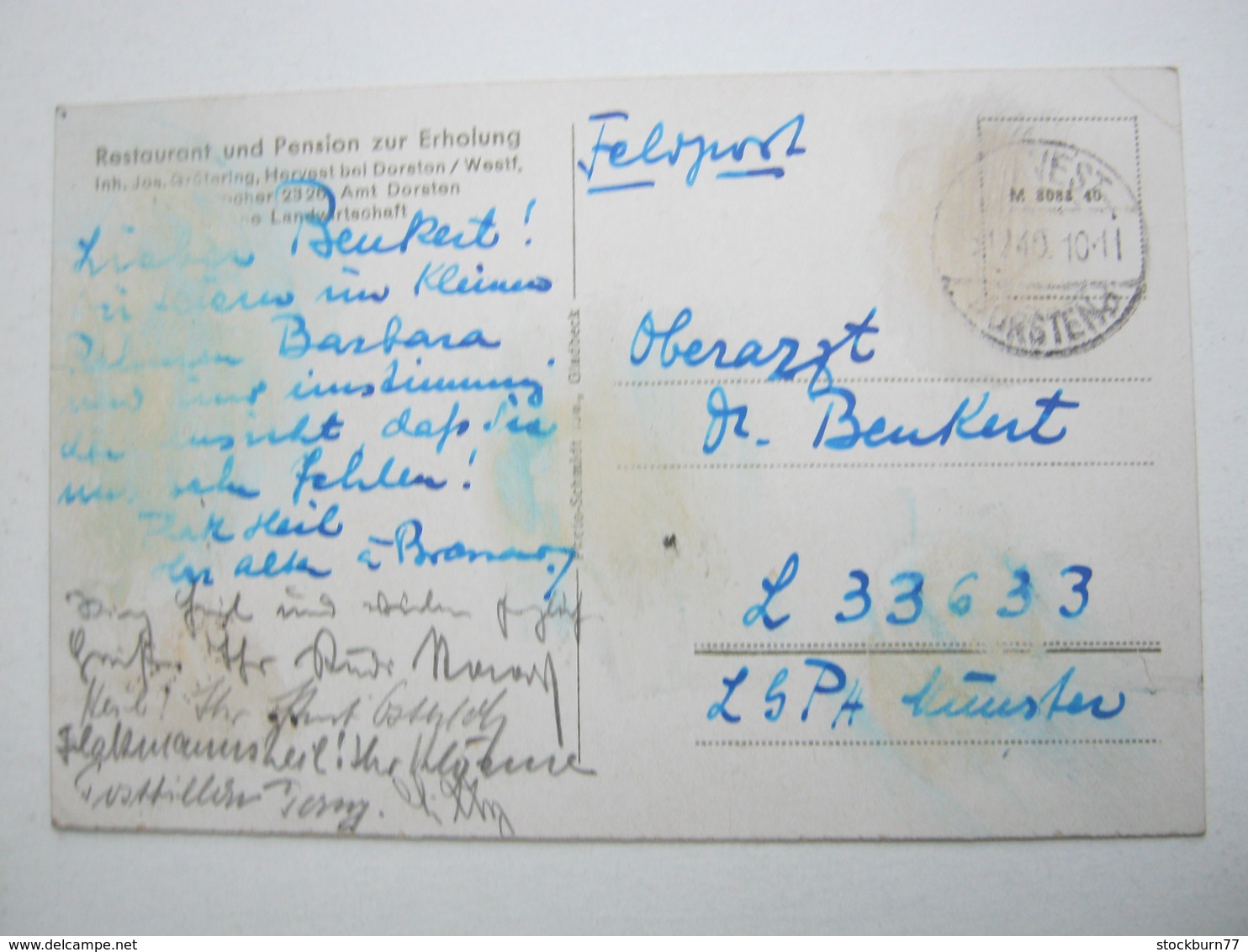 HERVEST Bei Dorsten, Seltene Karten Um 1940 Mit Stempel - Dorsten