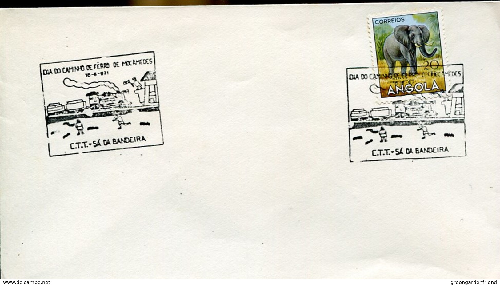 50451 Angola, Special Postmark Sa Da Bandeira  Dia Do Caminho De Ferro De Mocamedes 1971 - Angola