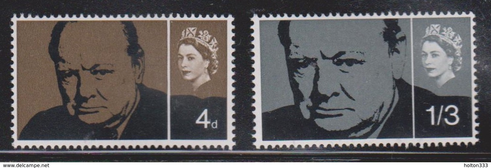 GREAT BRITAIN Scott # 420-1 MH - Sir Winston Churchill - Unused Stamps