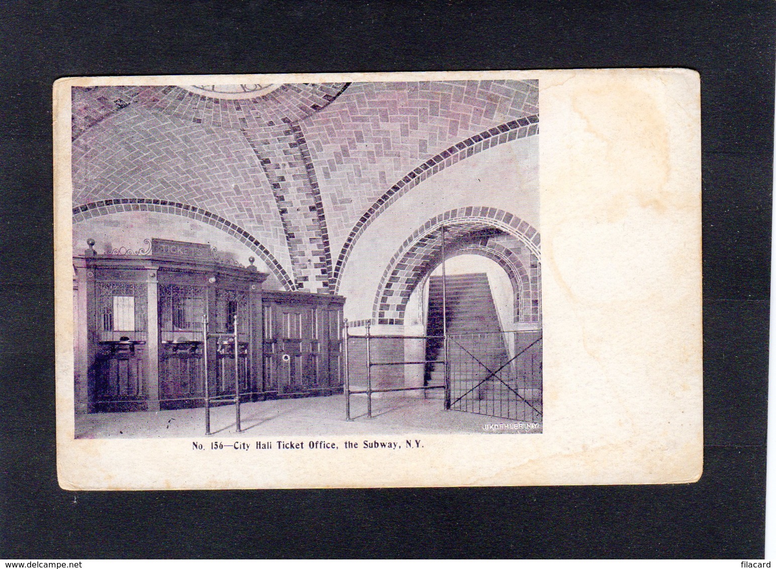 90729    Stati  Uniti,  City Hall Ticket  Office,  The Subway,  N. Y.,  NV - Transports