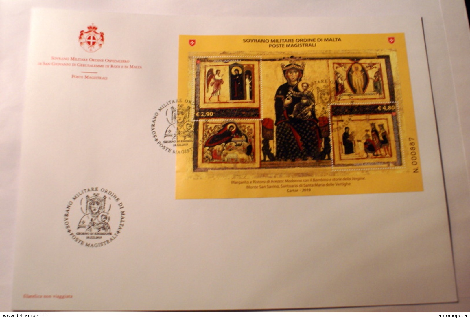 SMOM 2019, ICONOGRAFIA DEI MAGI, FULL SHEET   FDC - Sovrano Militare Ordine Di Malta