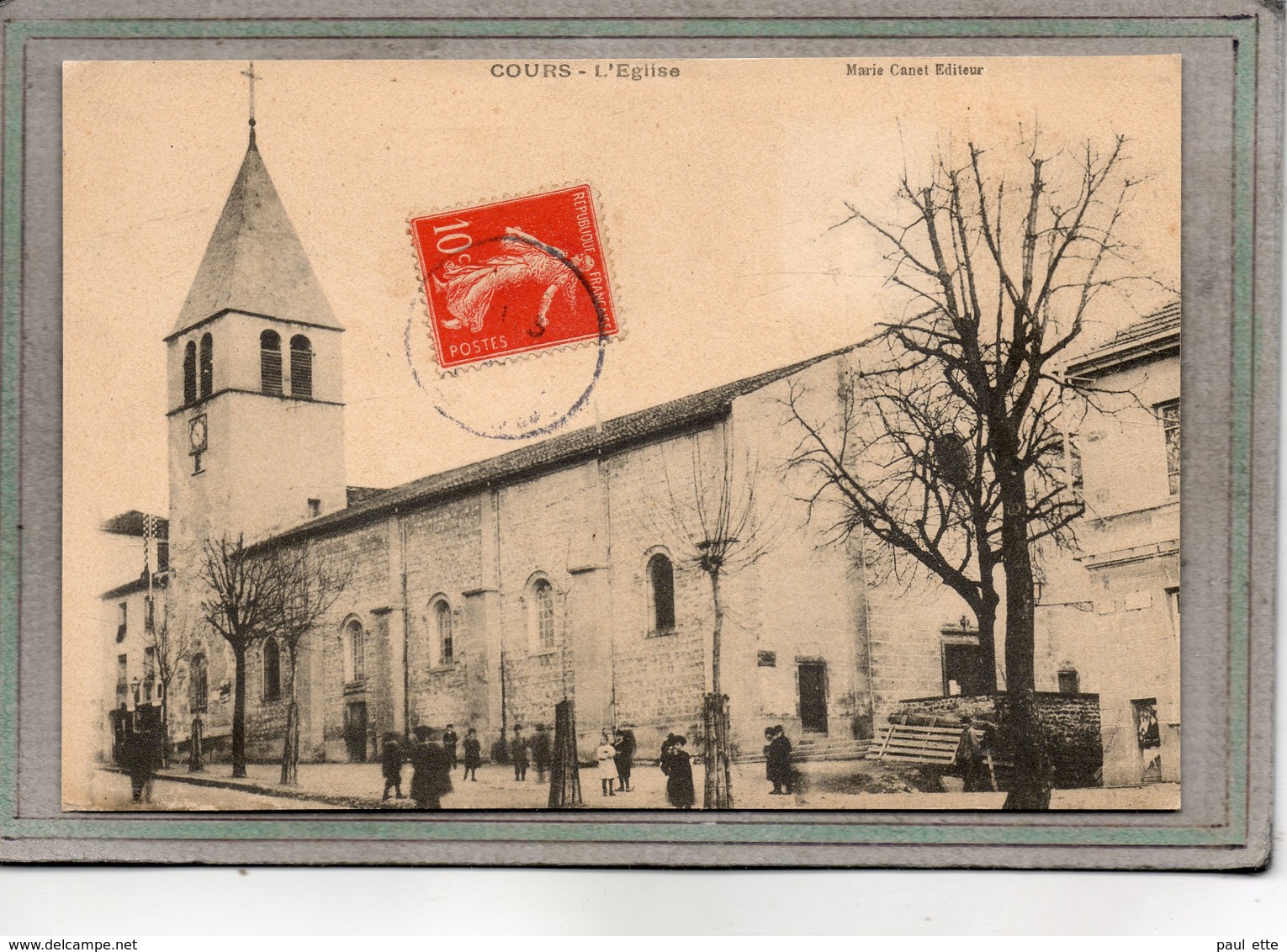 CPA - COURS (69) - Aspect De L'Eglise En 1907 - Cours-la-Ville