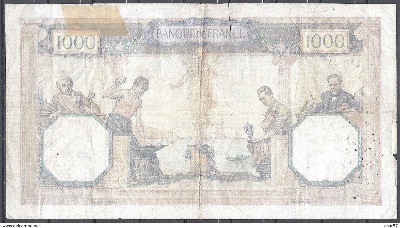 France 1000 Francs Cérès Et Mercure Du 30 Mars 1933 - 1 000 F 1927-1940 ''Cérès Et Mercure''