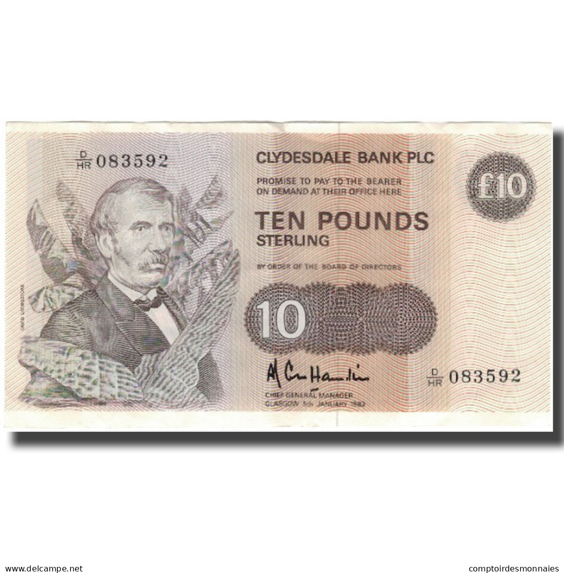 Billet, Scotland, 10 Pounds, 1983-01-05, KM:213a, TTB - 10 Ponden