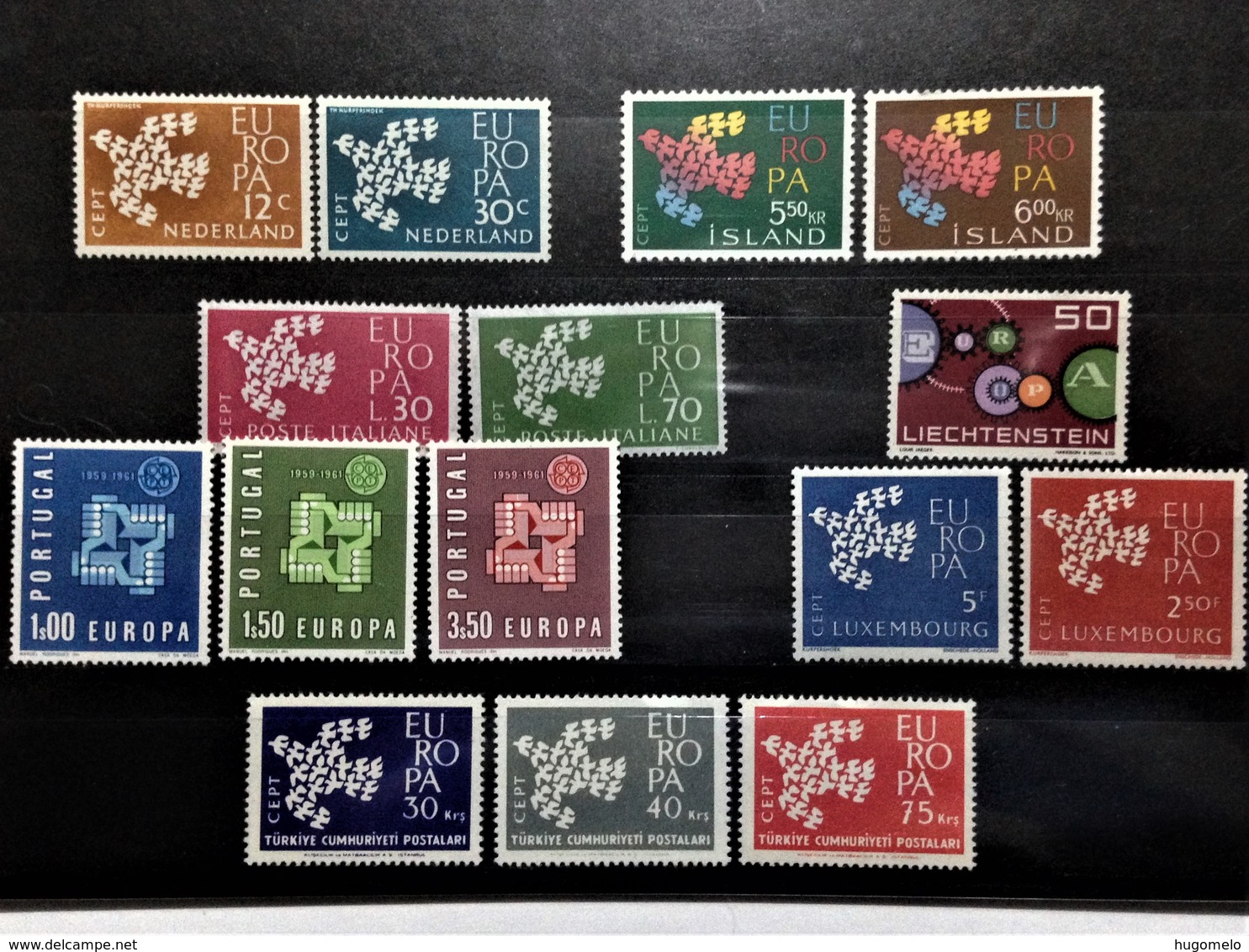 Iceland, 12 X Unused Stamps Series, "Europa Cept", 1961 - Collections, Lots & Séries