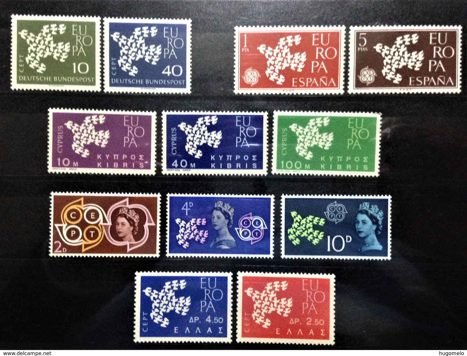 Portugal, 12 X Unused Stamps Series, "Europa Cept", 1961 - Lotes & Colecciones