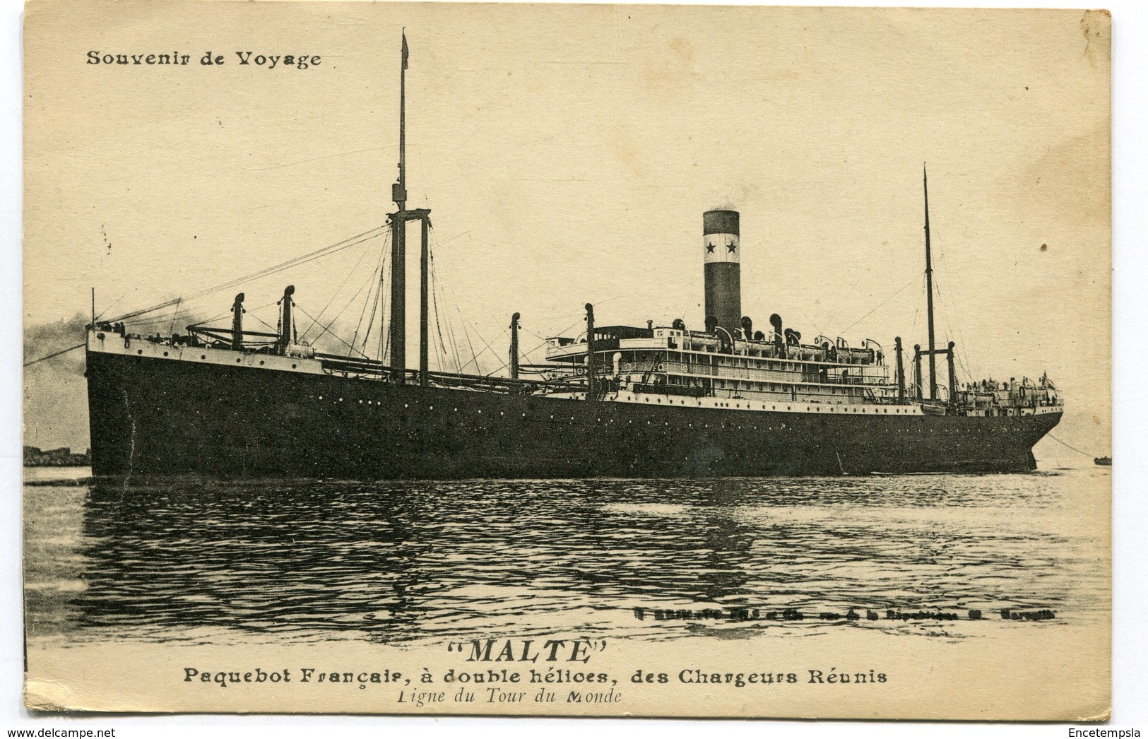 CPA - Carte Postale - Transport - Bateaux - Malte - Paquebot Français à Double Hélice ( I11180) - Piroscafi