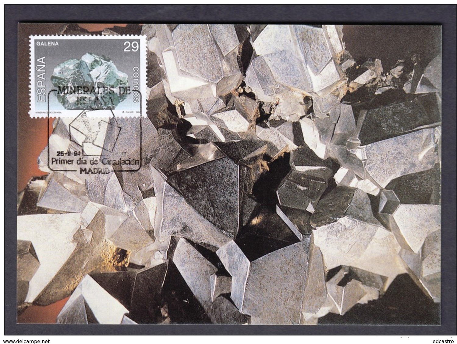 10.- SPAIN ESPAGNE 1994. FOUR MAXIMUM CARDS. MINERALS MINERAL - Minerales