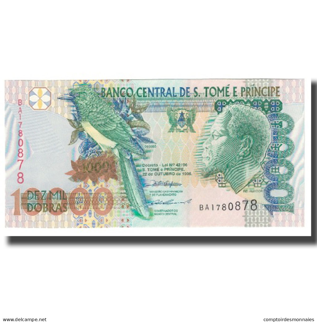 Billet, Saint Thomas And Prince, 10,000 Dobras, 1996, 1996-10-22, KM:66a, NEUF - Sao Tome And Principe