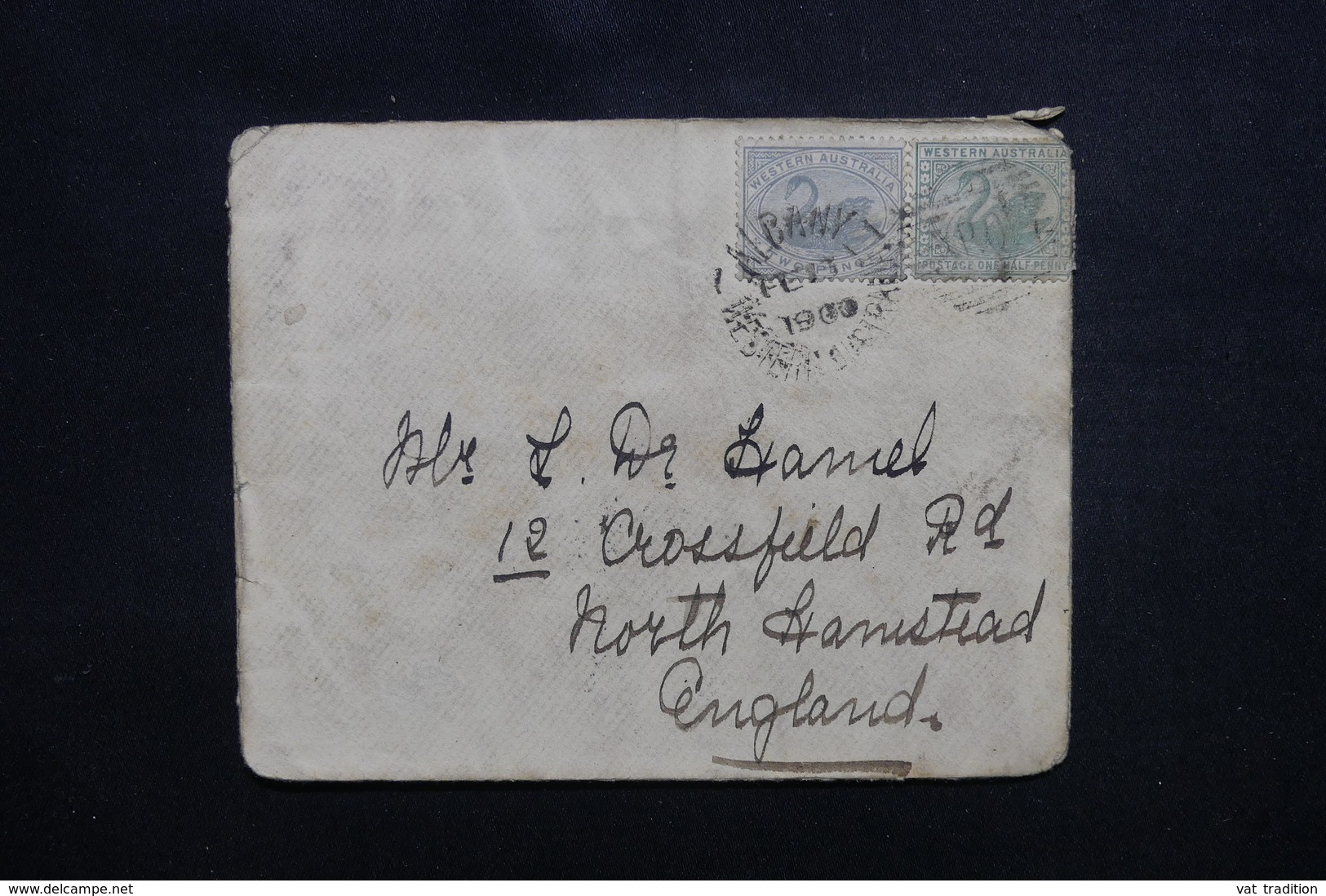WESTERN AUSTRALIA - Enveloppe De Albany Pour Le Royaume Uni En 1900, Affranchissement Plaisant - L 50986 - Cartas & Documentos