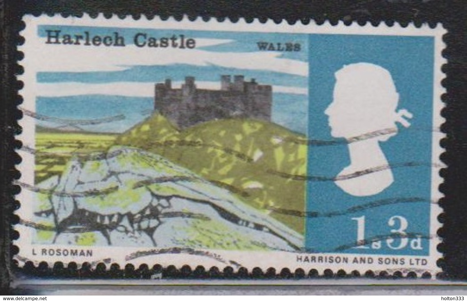 GREAT BRITAIN Scott # 456 Used - Harlech Castle - Used Stamps