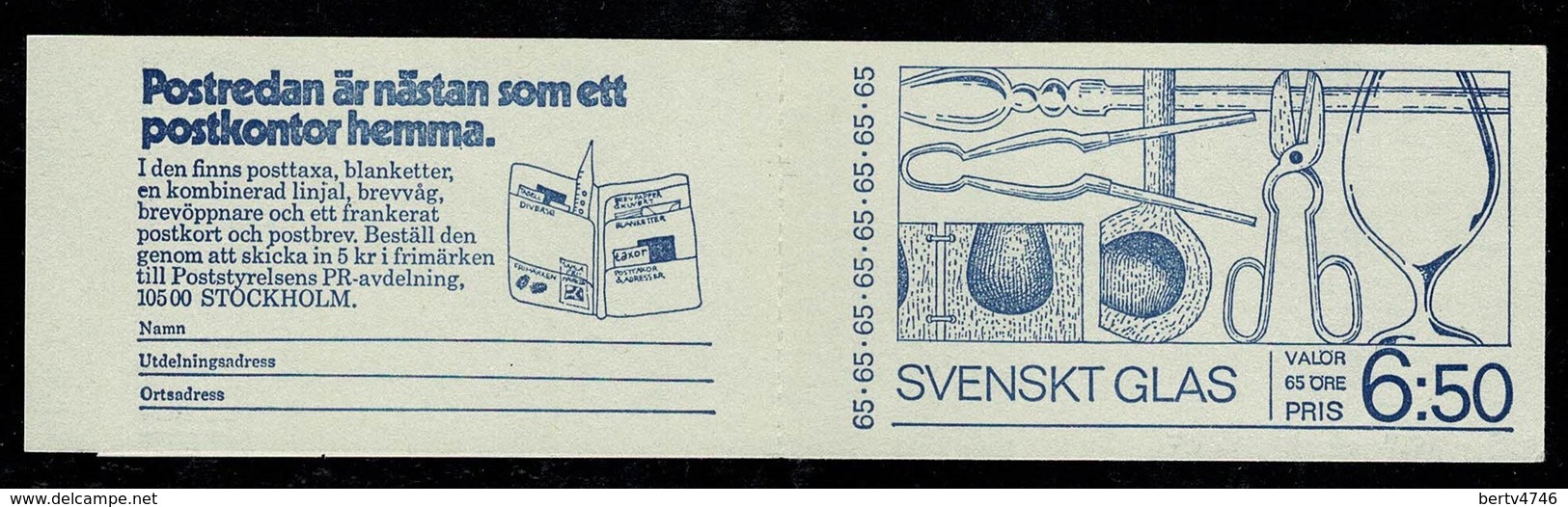 Sverige 1972  Facit H254**, Yv  C725** Complete Booklet MNH - 1951-80