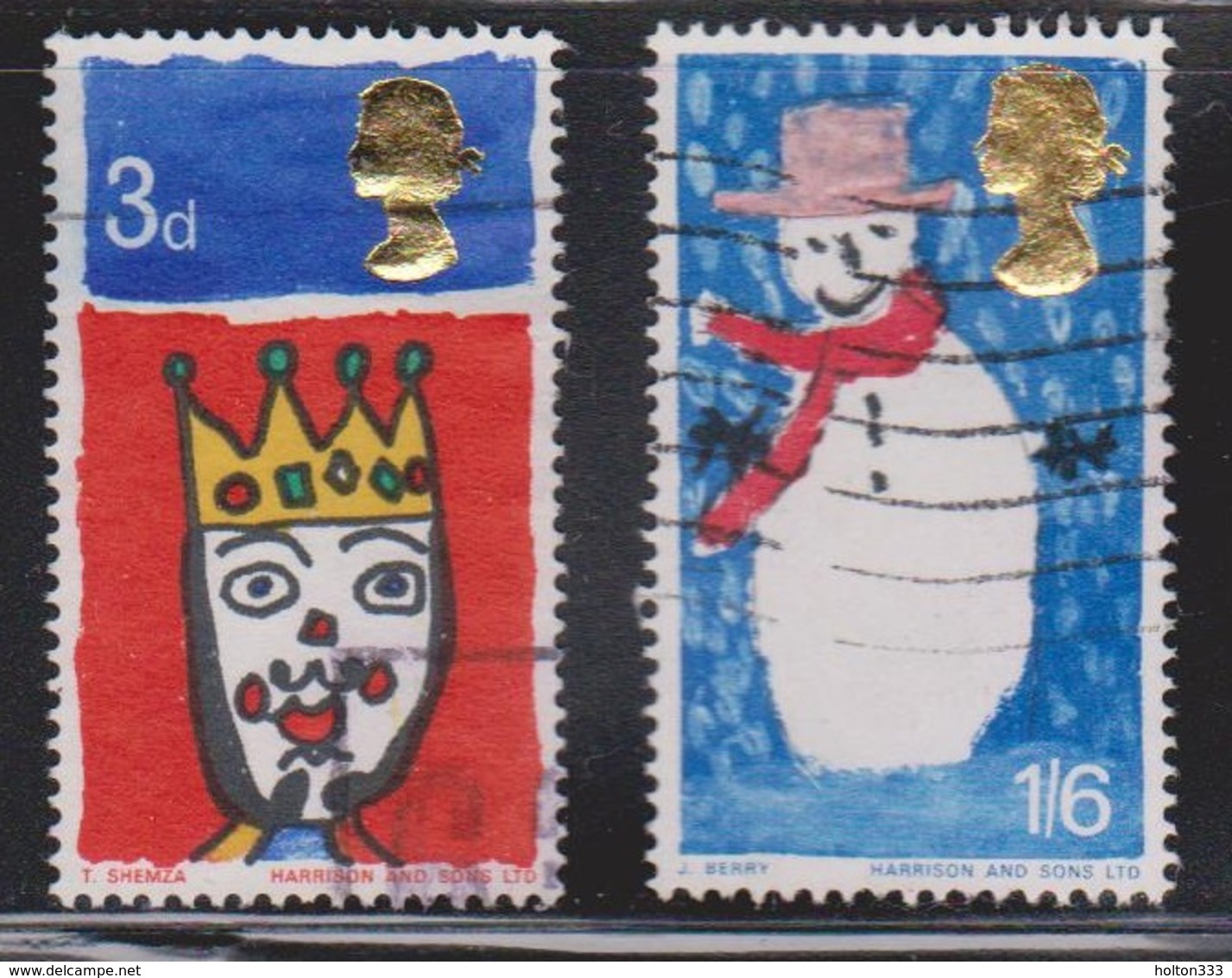 GREAT BRITAIN Scott # 478-9 Used - Christmas Issue - Used Stamps