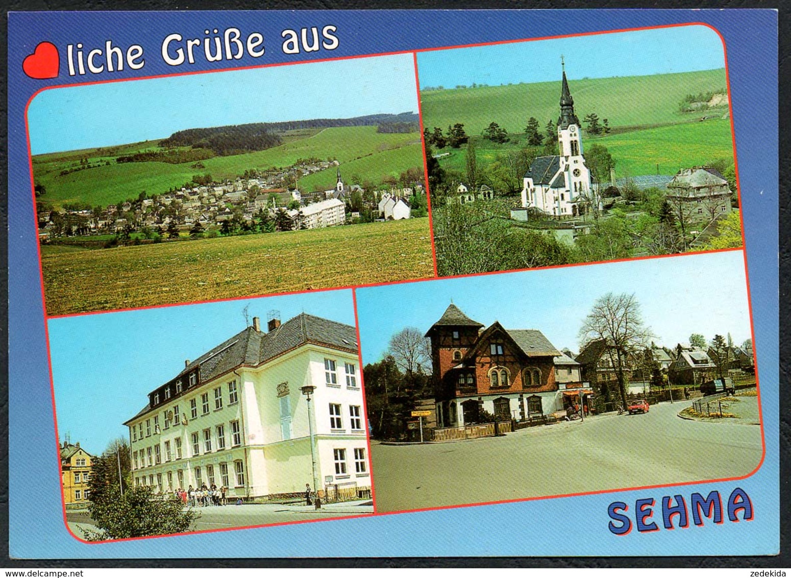 D2607 - TOP Sehma Kirche Schule - Bild Und Heimat Reichenbach - Qualitätskarte - Sehmatal