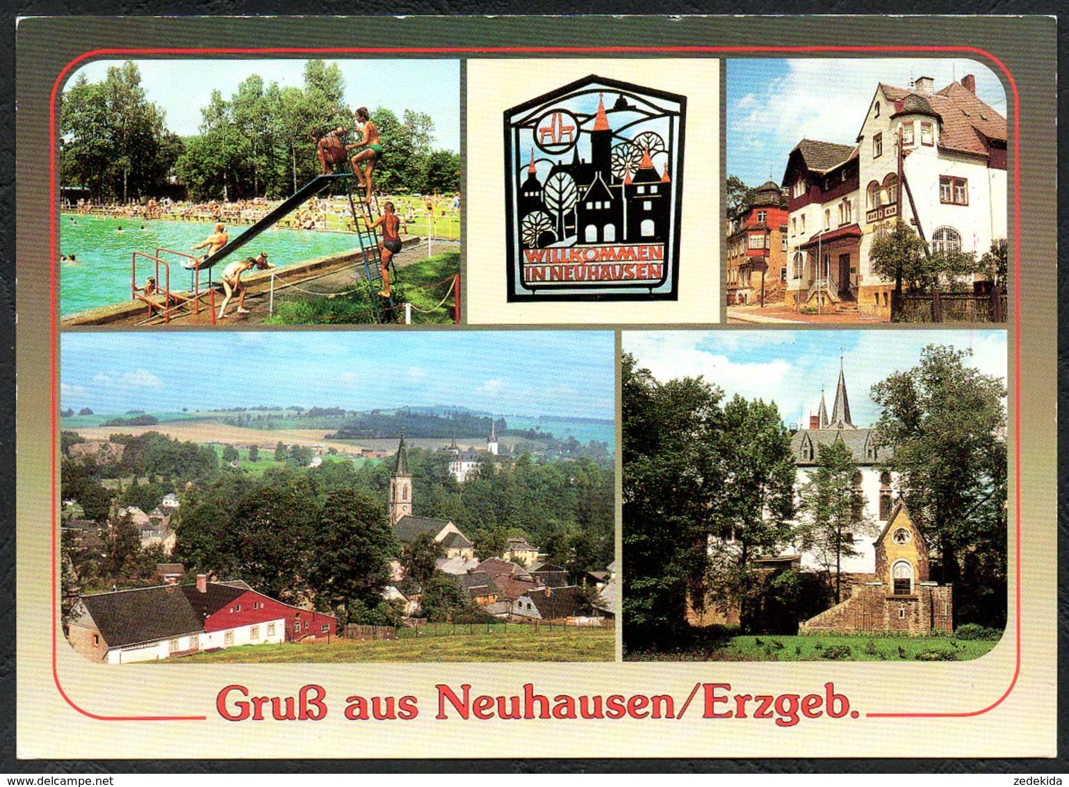 D2613 - Neuhausen Freibad - Bild Und Heimat Reichenbach - Qualitätskarte - Neuhausen (Erzgeb.)