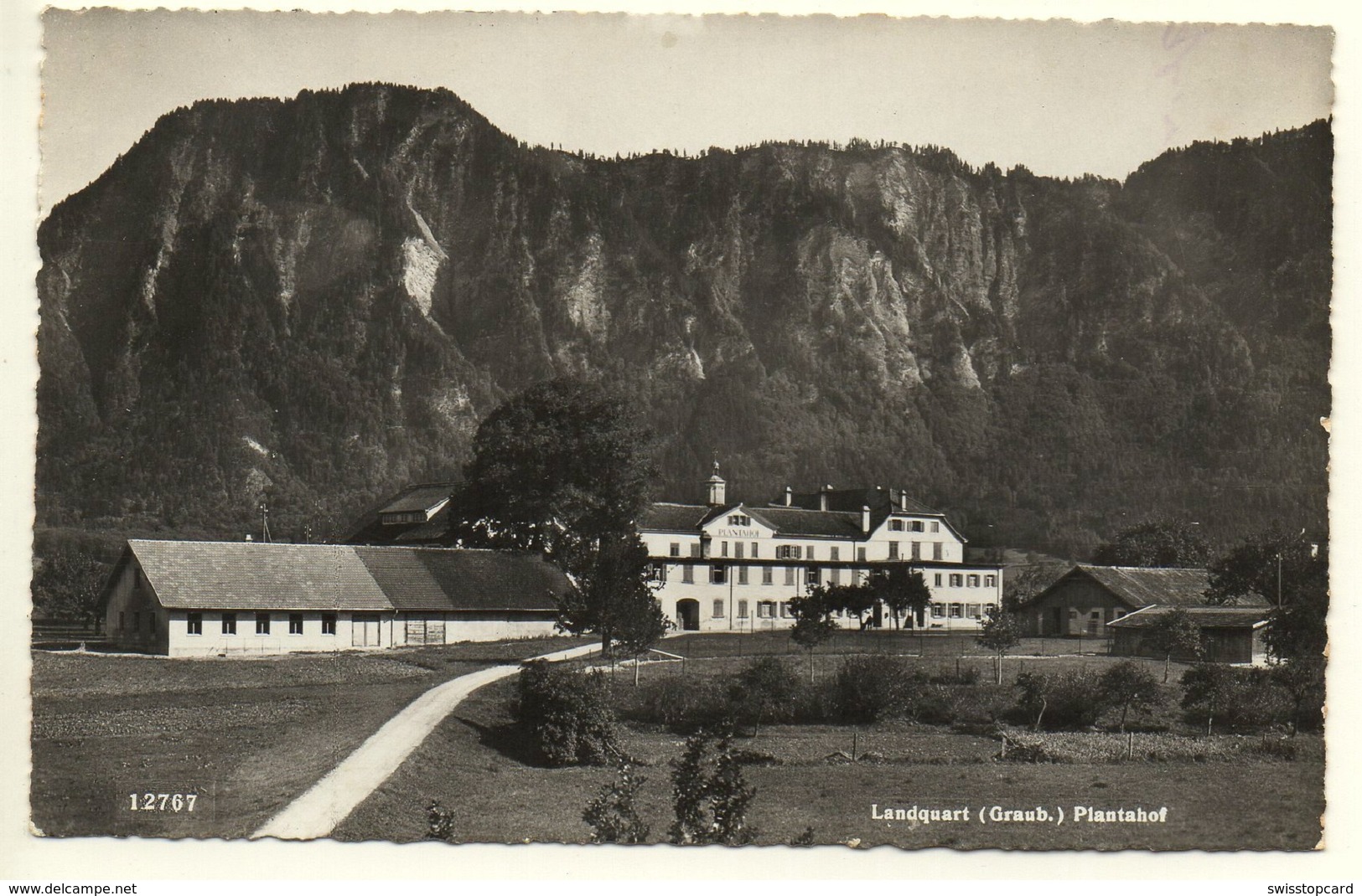 LANDQUART Plantahof Gel. 1946 Bahnpost N. Flawil - Landquart