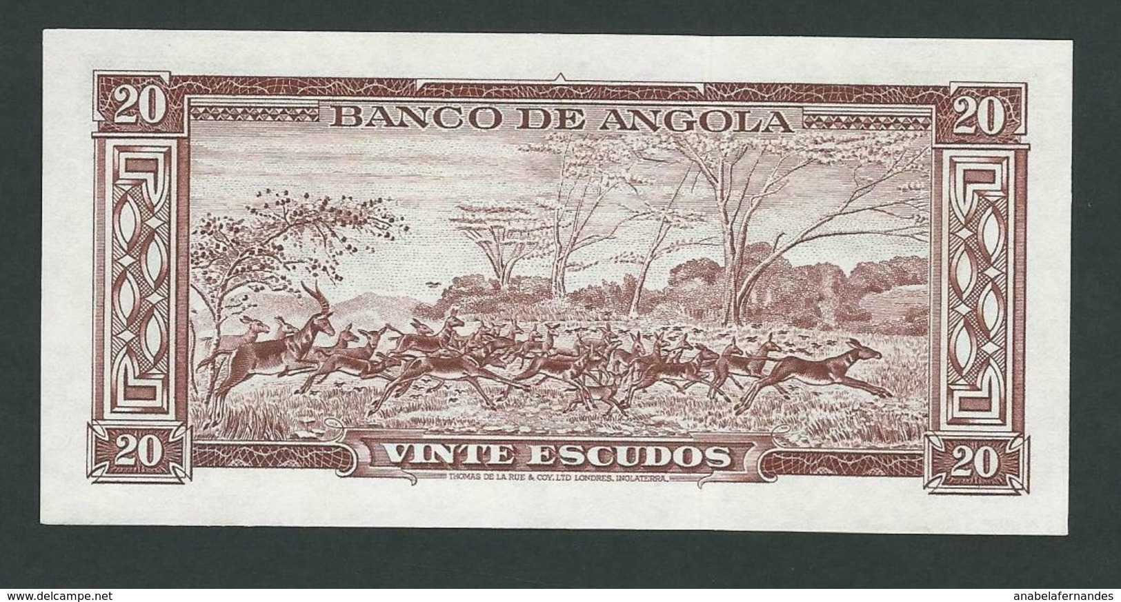 ANGOLA RARE 20 ESCUDOS 1956 UNC - Angola