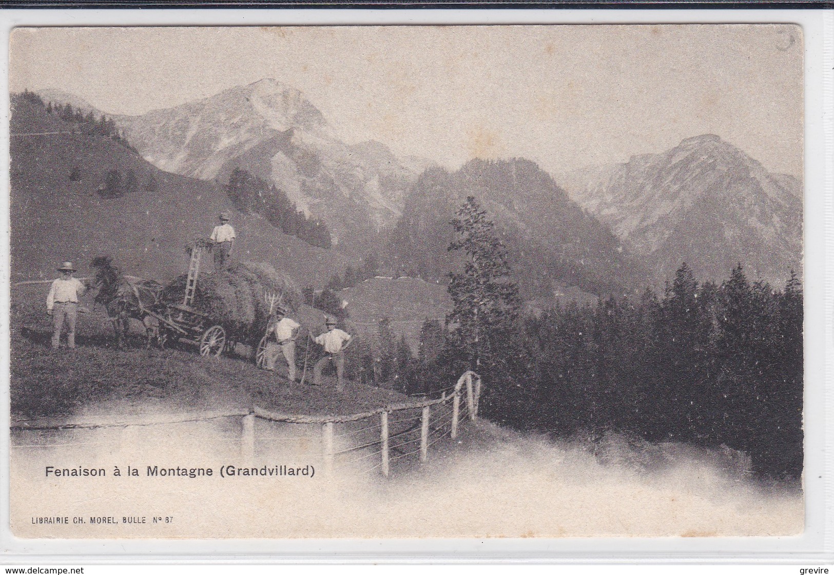 Grandvillard,  Fenaison à La Montagne - Grandvillard