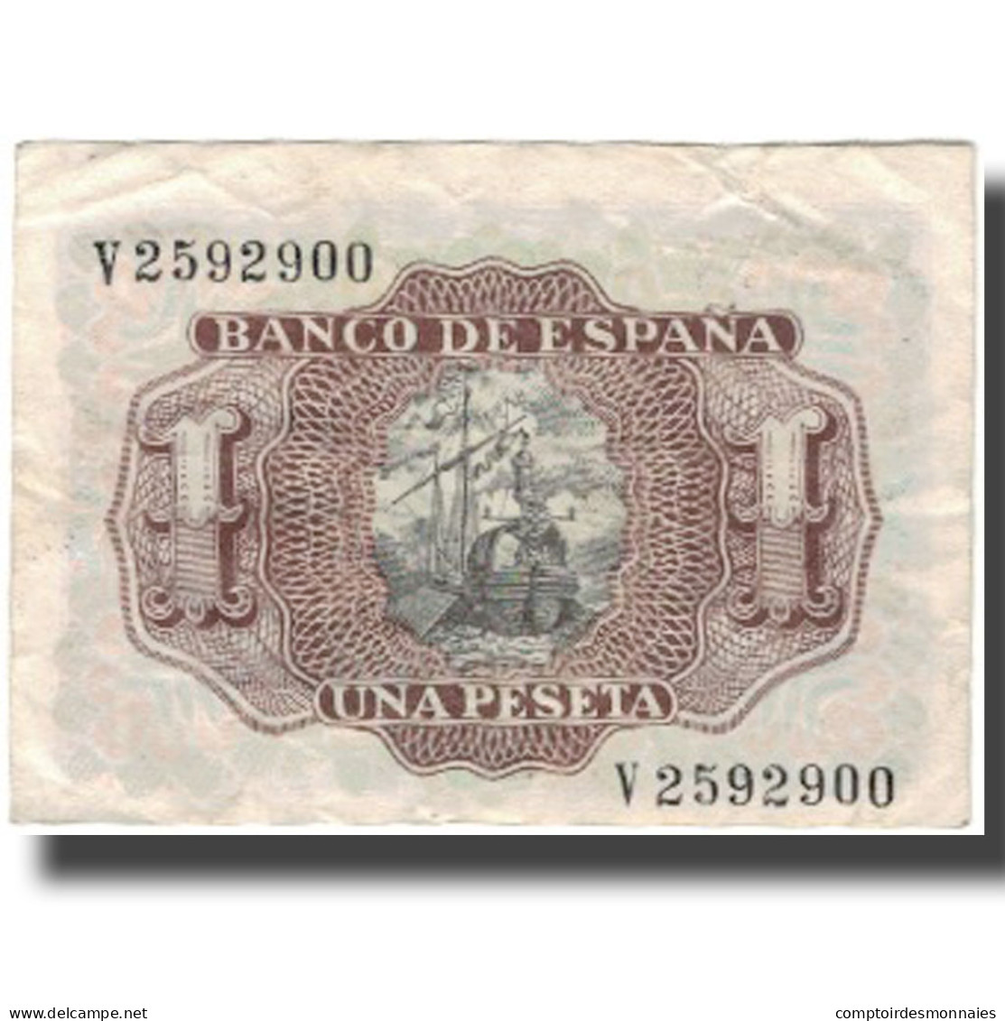 Billet, Espagne, 1 Peseta, 1953-07-22, KM:144a, TB+ - 1-2 Pesetas