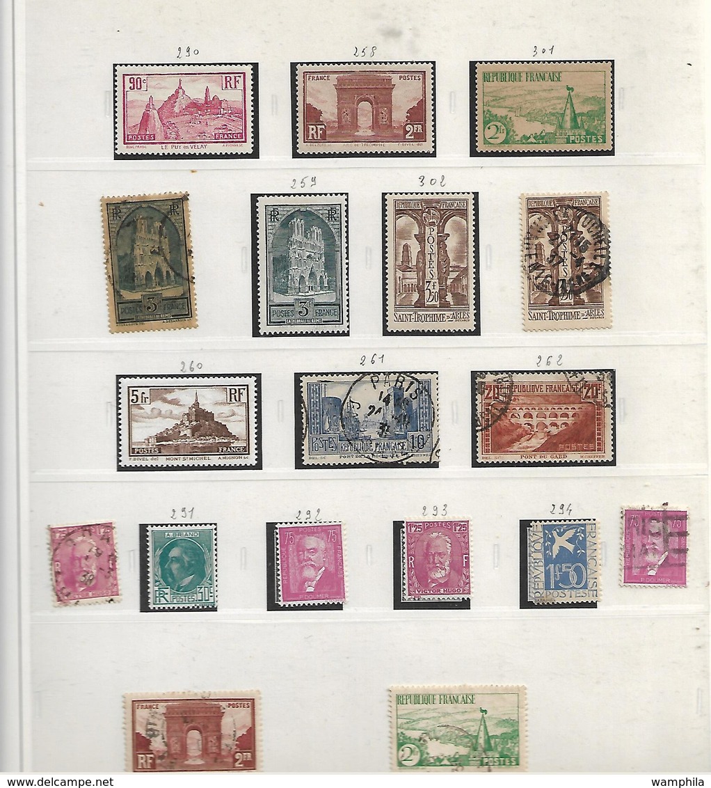 France collection dans un album Safe bleu 1849/1947 **/*/oblitérés.Forte cote.