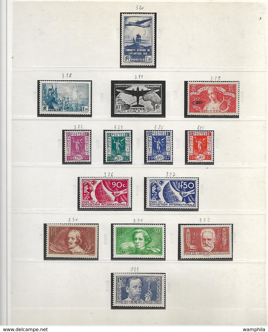 France collection dans un album Safe bleu 1849/1947 **/*/oblitérés.Forte cote.