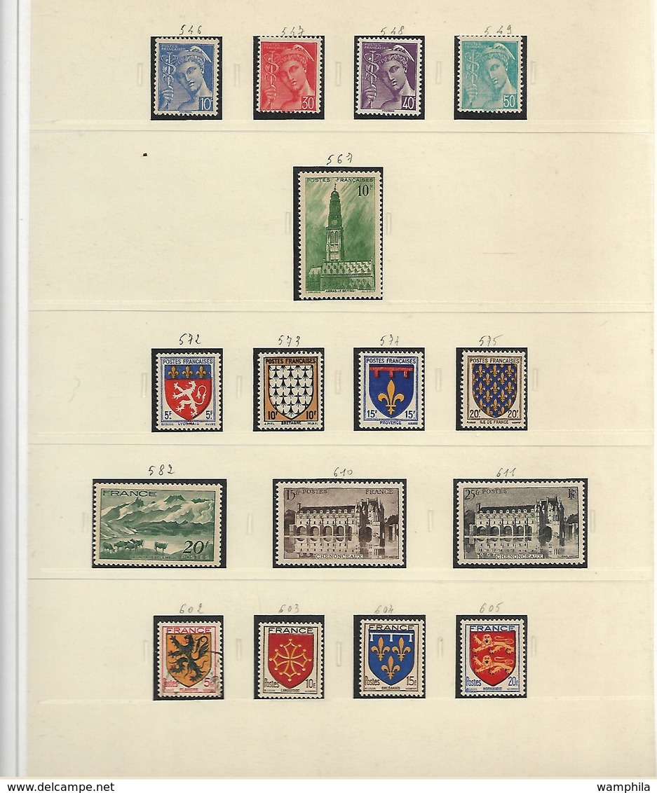 France collection dans un album Safe bleu 1849/1947 **/*/oblitérés.Forte cote.