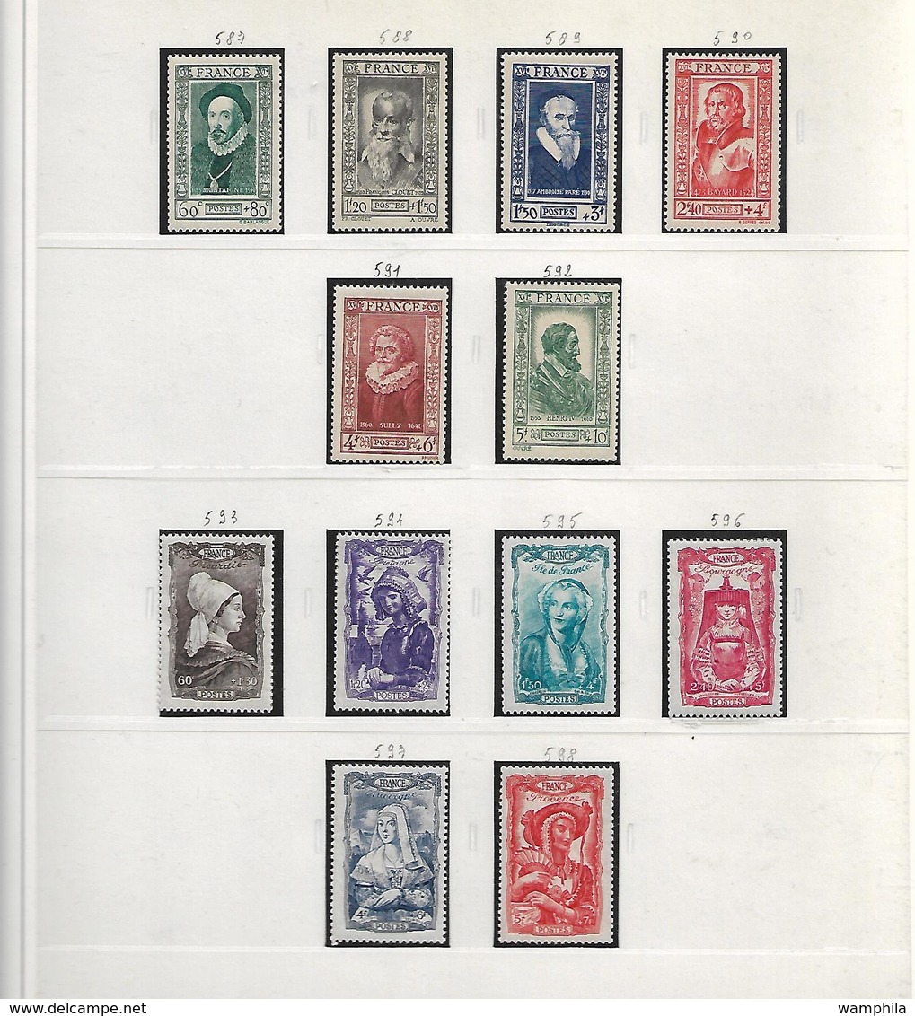 France collection dans un album Safe bleu 1849/1947 **/*/oblitérés.Forte cote.